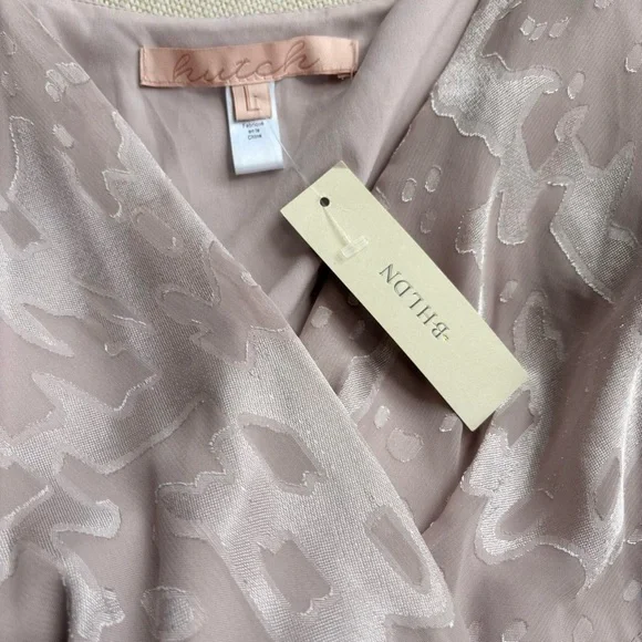NWT BHLDN Gray Mauve Maxi Dress L